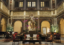 Ornate hotel lobby