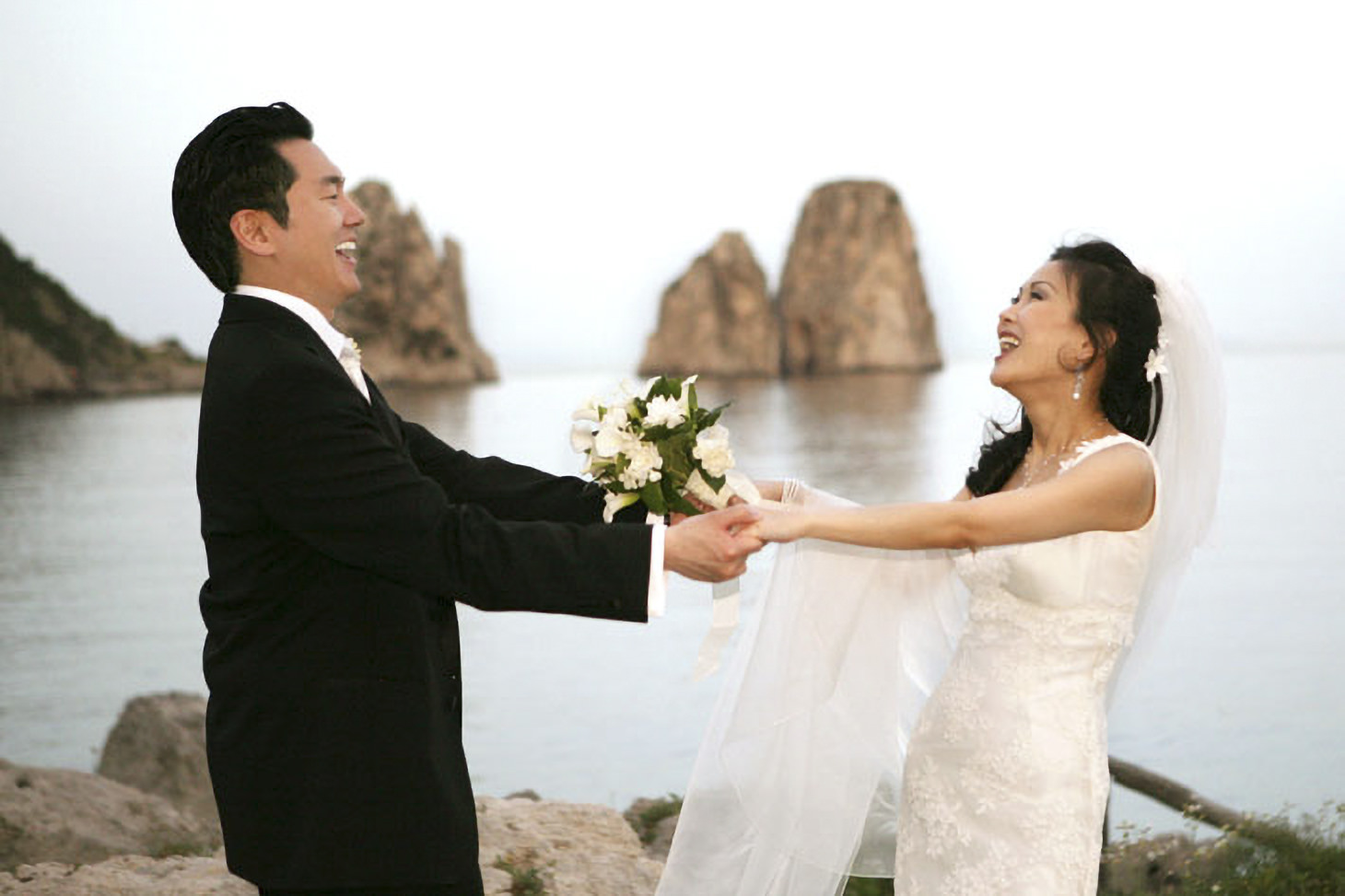 <p>Sherrie and Richard, wedding in Capri</p>