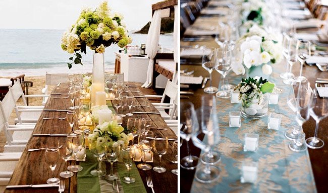 Floral decorations ideas for long tables WeddingTableDecorationDesigns 