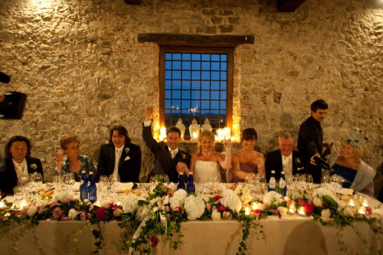 Guests attending a wedding banquet in Italy will have a good time and the 