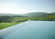 Garden pool of Borgo Stomennano