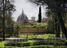 Garden ceremony with view of Florence Cathedral