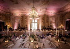 Wedding reception in the frescoed hall