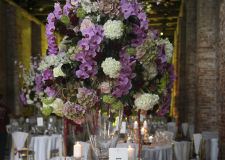 Flowers for wedding reception at Hotel Cipriani