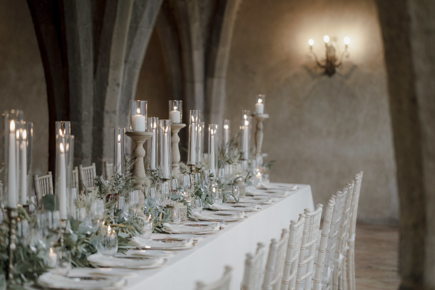 Wedding reception in the crypt of Villa Cimbrone