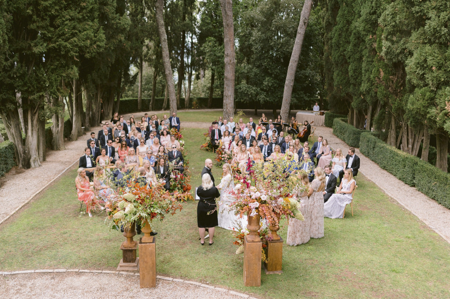 Wedding ceremony in the gardens