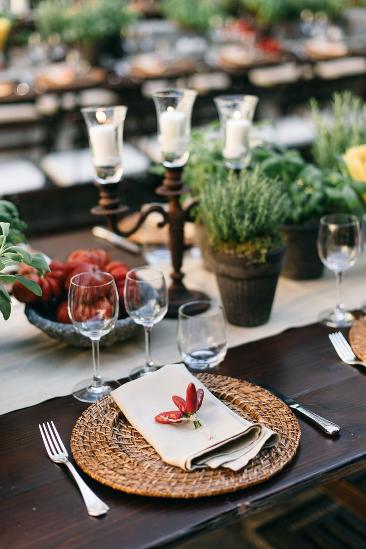 Detail of the table setting