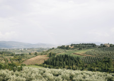 Panorama of the countryside near Florence