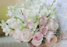 Bridal bouquet in pink and white