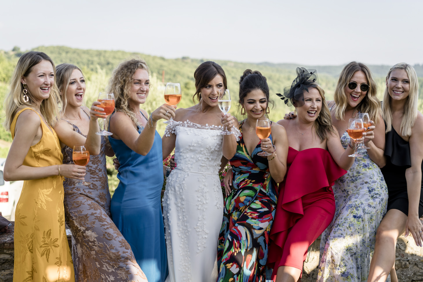 Wedding cocktail for bride and bridesmaids