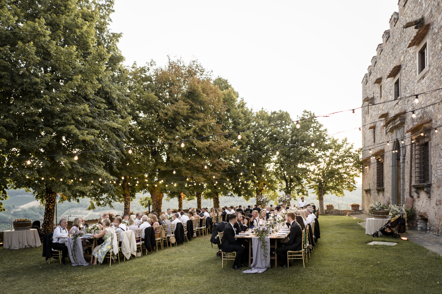 Wedding banquet at Castello di Meleto
