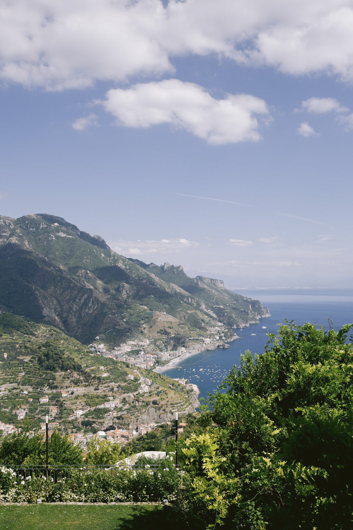 Aerial view of the Amalfi Coast