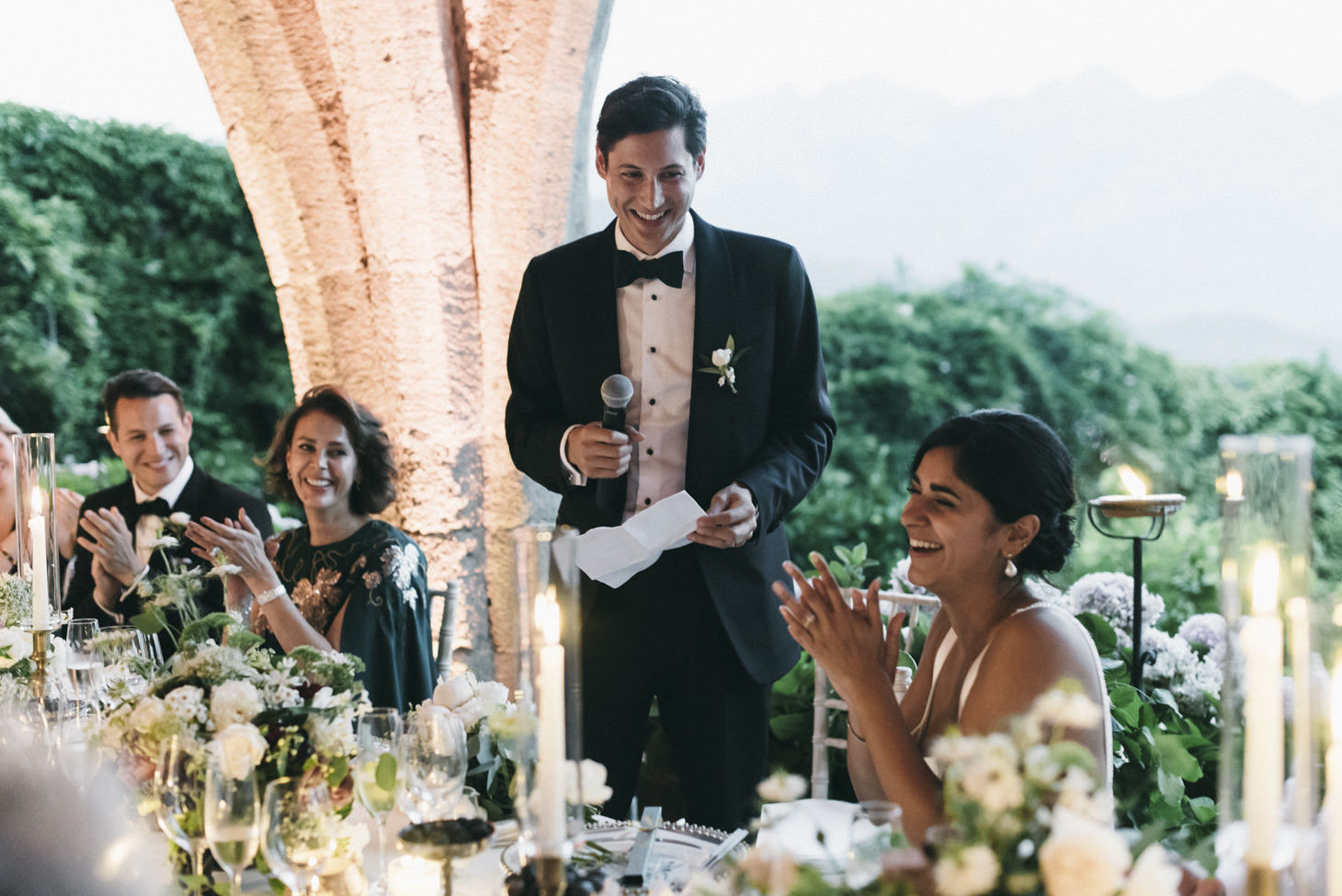 Wedding reception at Villa Cimbrone