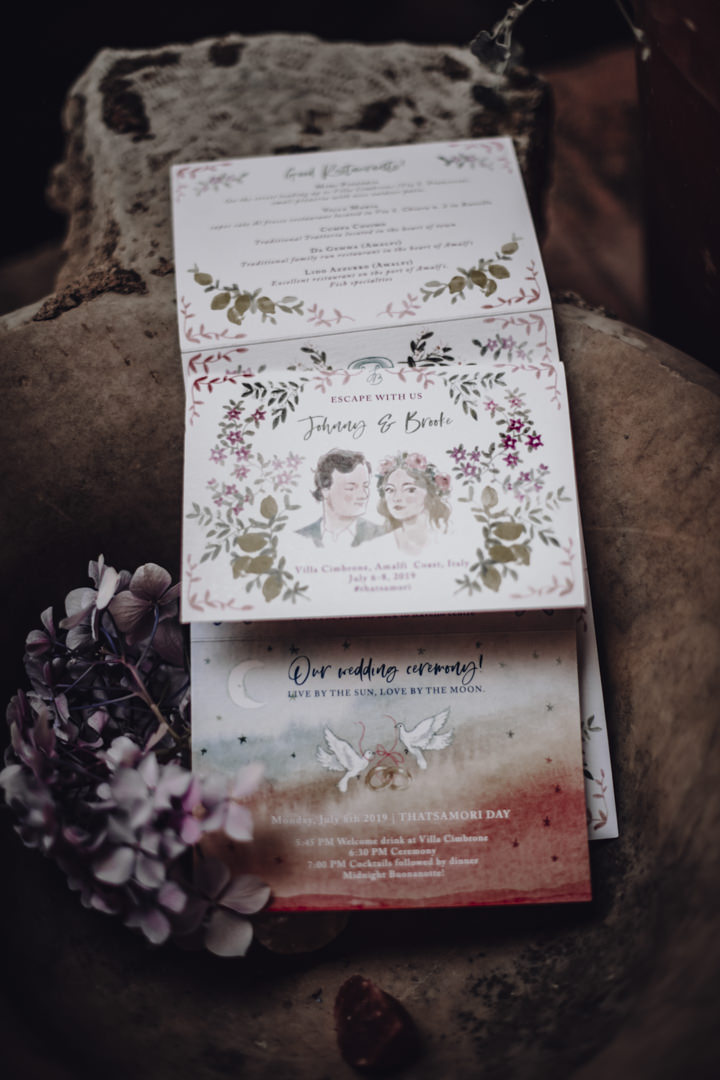 Watercolor wedding stationery