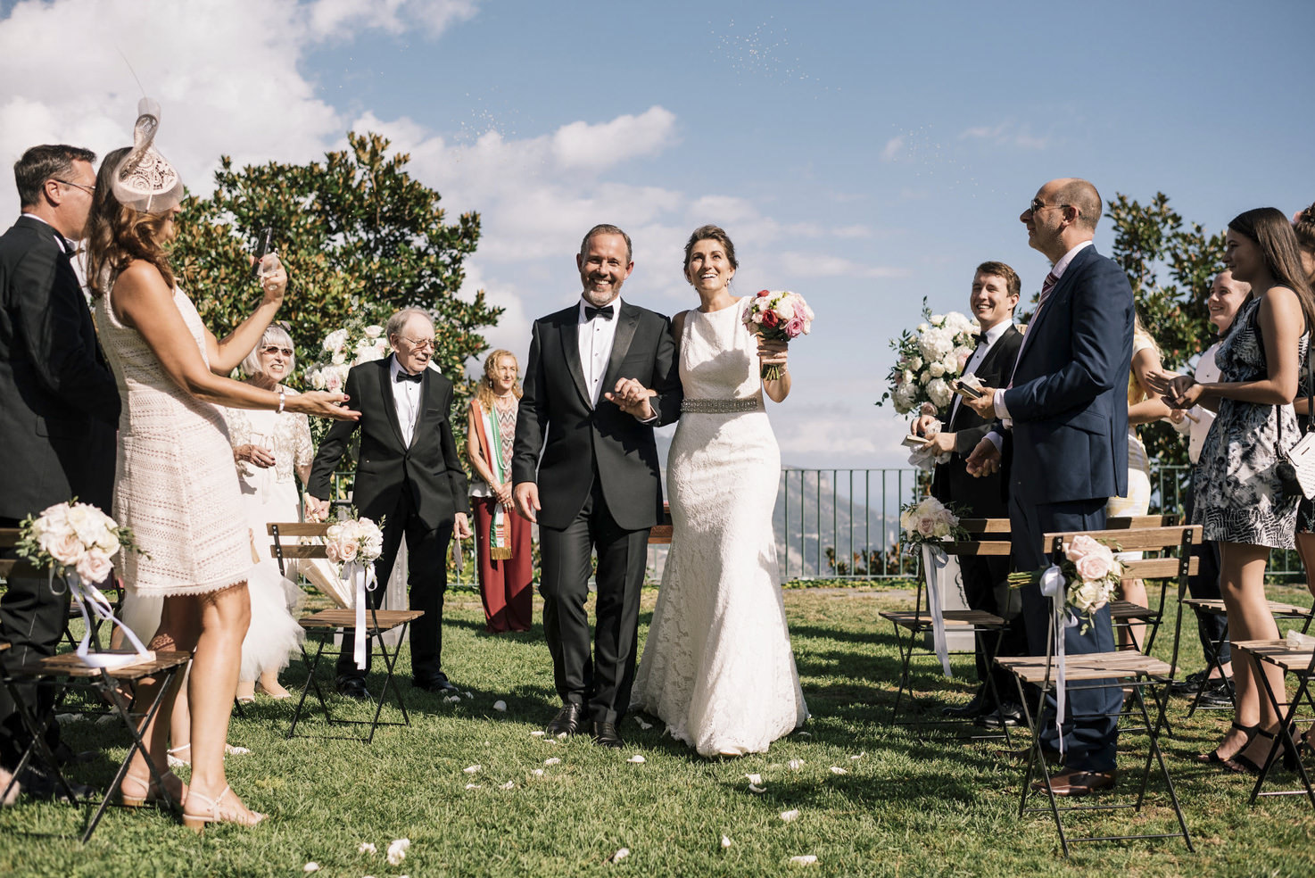 Civil ceremony in the Gardens of Principessa di Piemonte