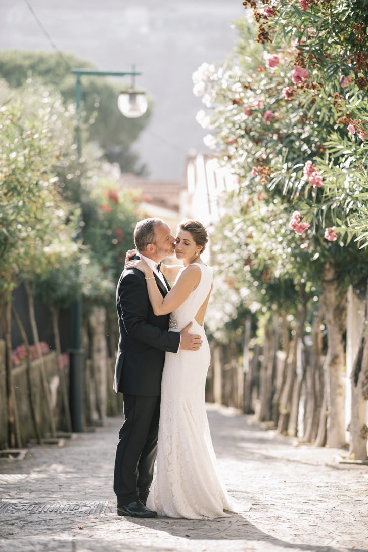 Bridal couple in Ravello