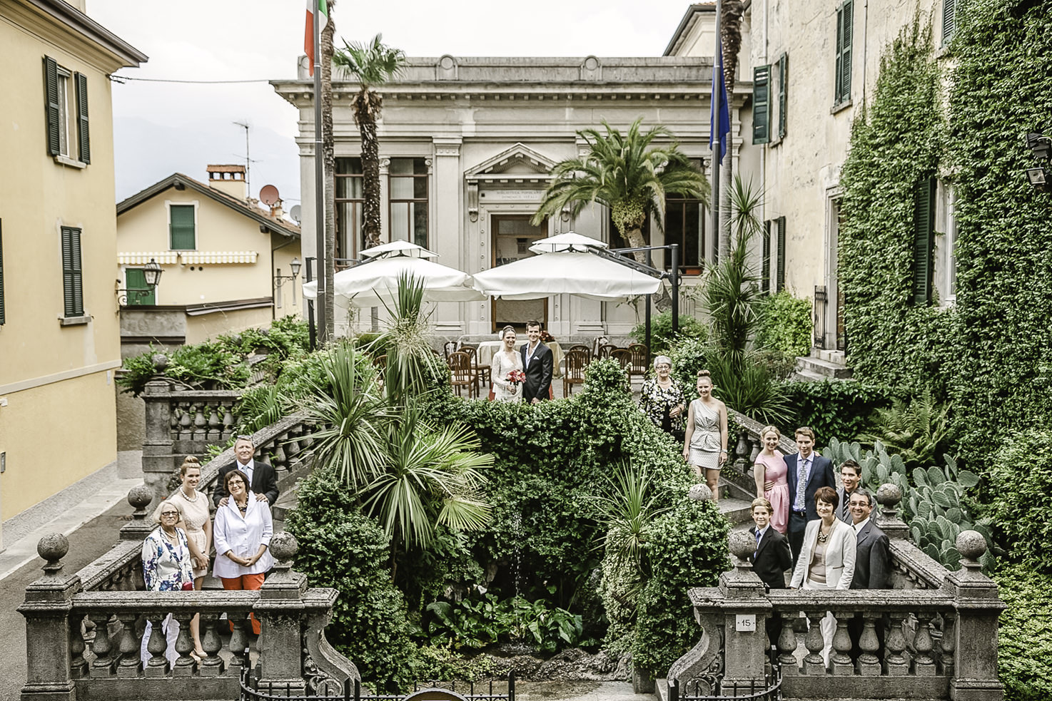 Library terrace for civil wedding in Bellagio