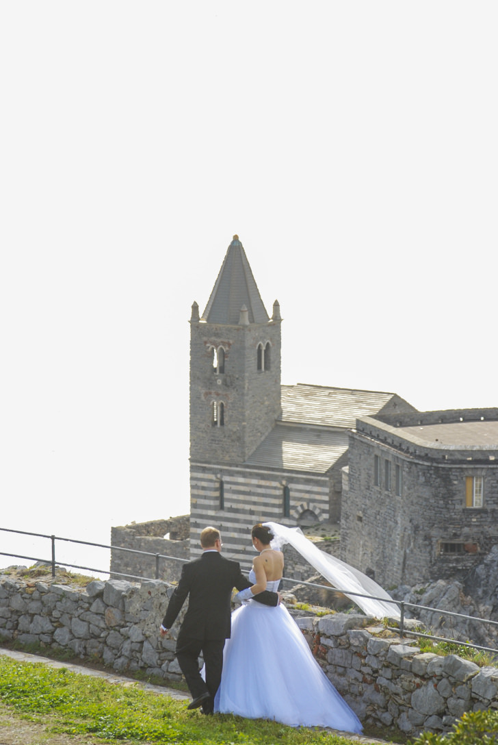 Bridal couple in Portovenere