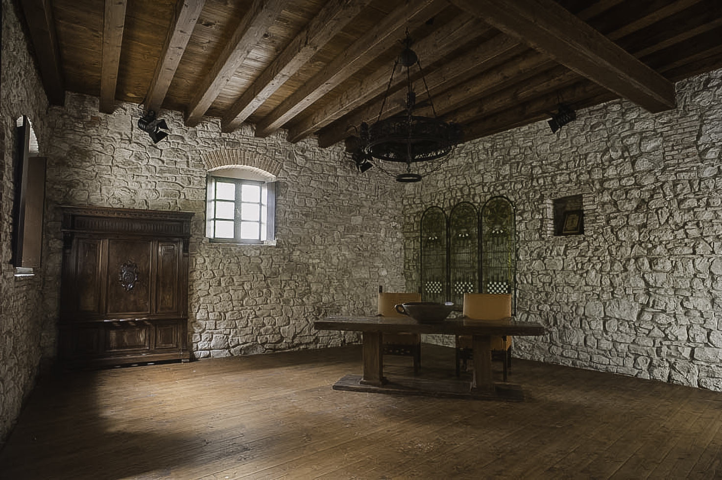 Interior of Castello Canussio