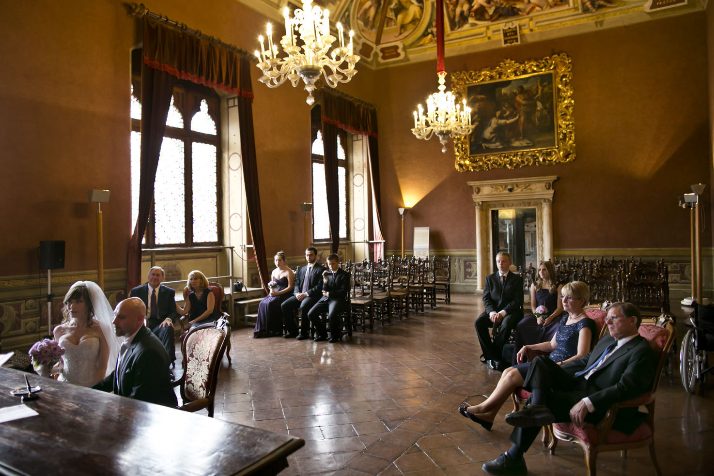 Civil ceremony at Siena Town Hall