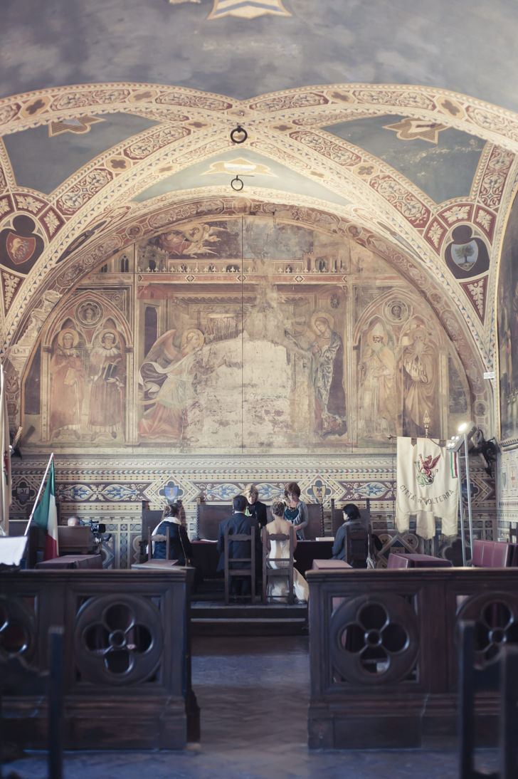 Civil ceremony in Volterra Town Hall
