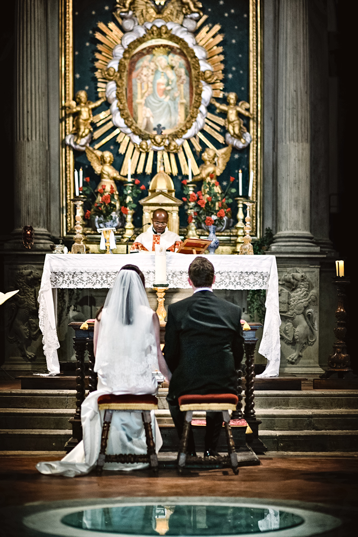 Catholic wedding in Cortona