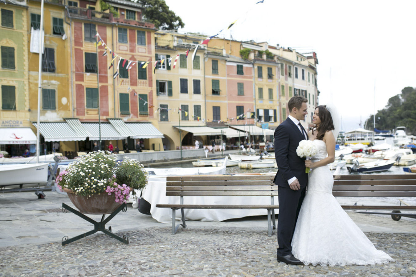 Bridal couple in Portofino