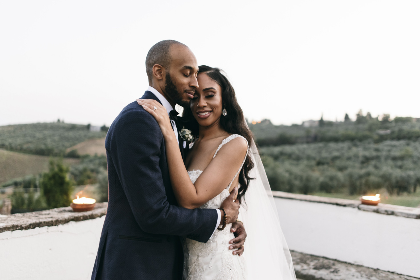 Newlyweds at Villa Corsini