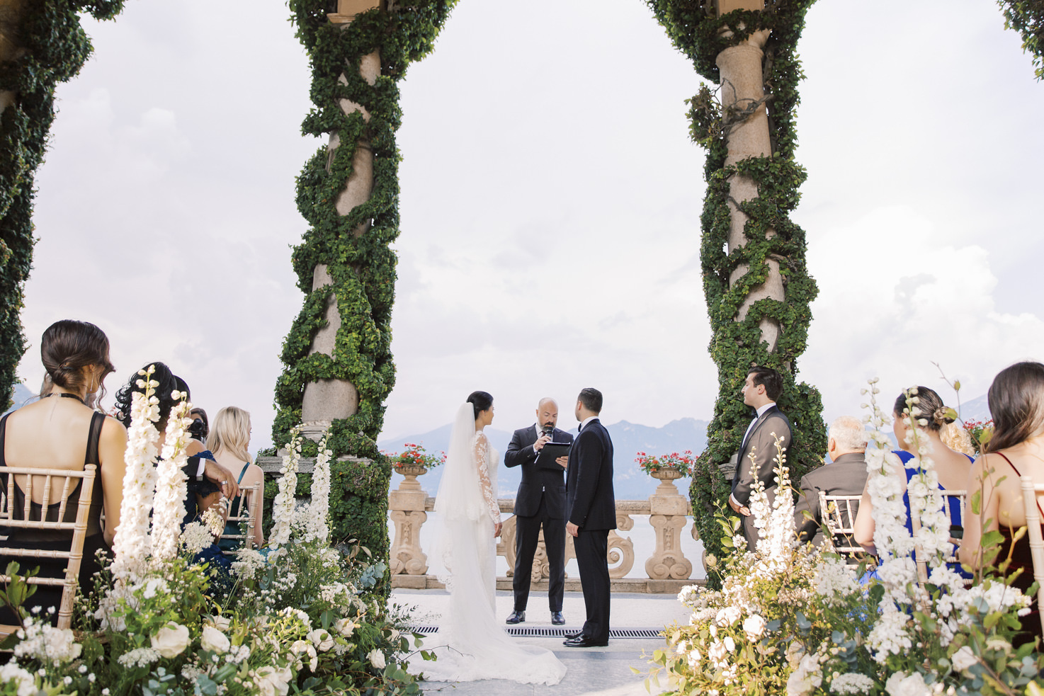 Wedding ceremony at Villa del Balbianello