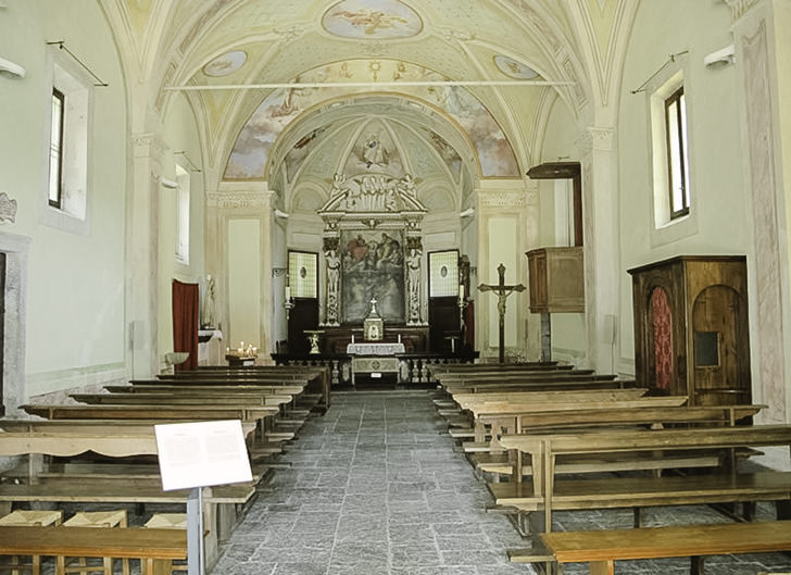 Interior of Church of the Sacred Mount of Lake Maggiore