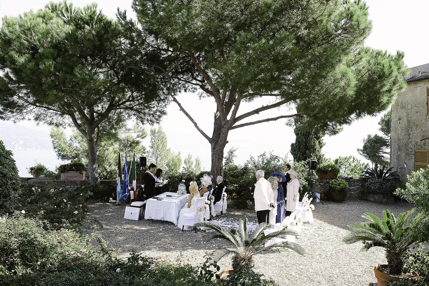 Civil ceremony at Castello Brown in Portofino