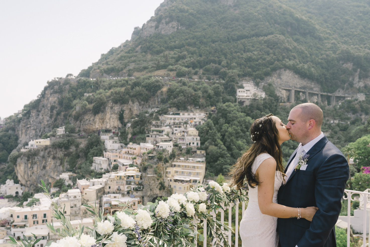 Bridal couple in Positano