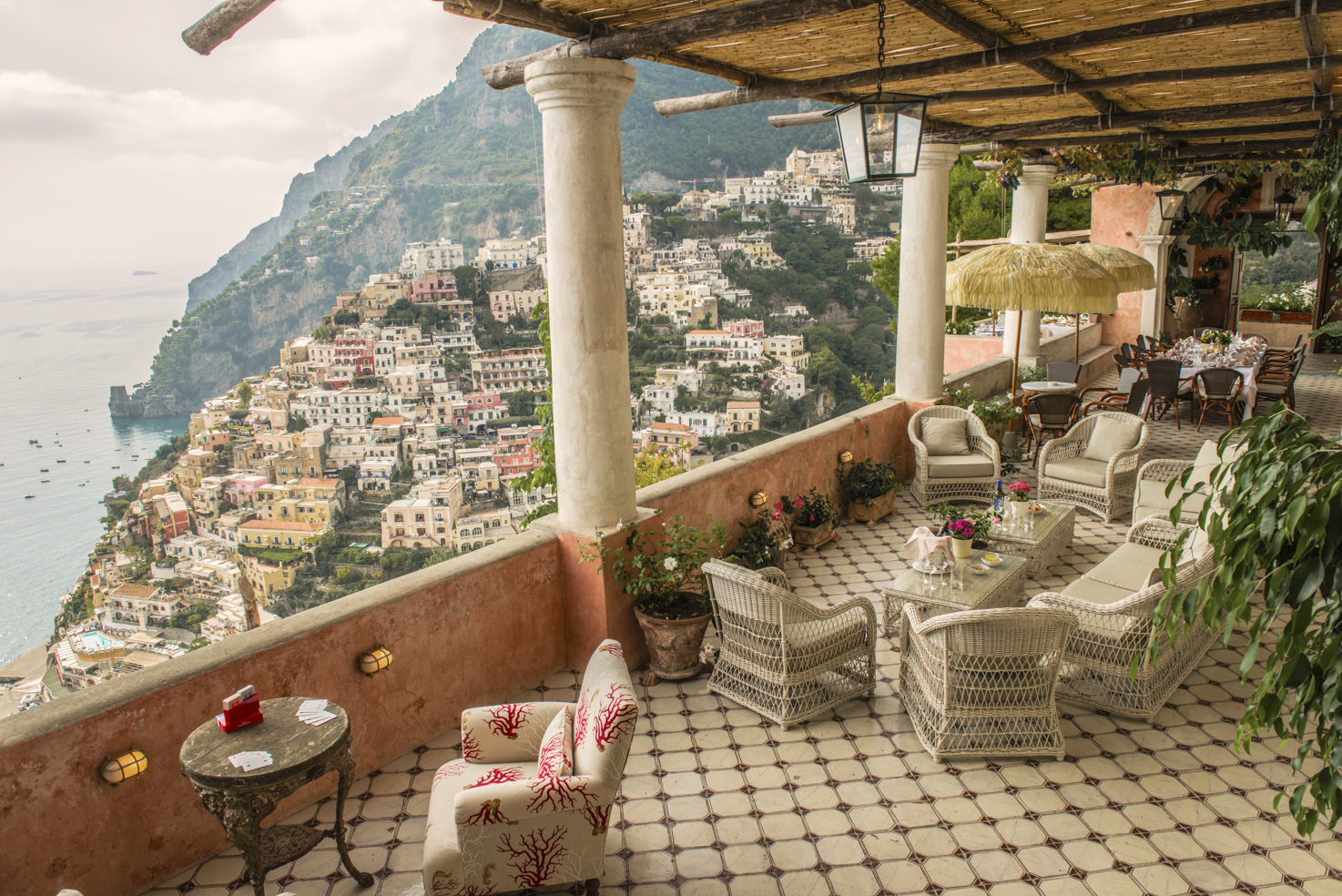 Terrace with view of Positano