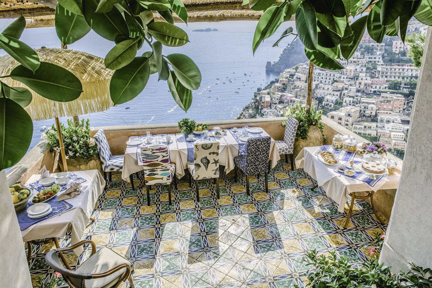 Terrace with view of Positano