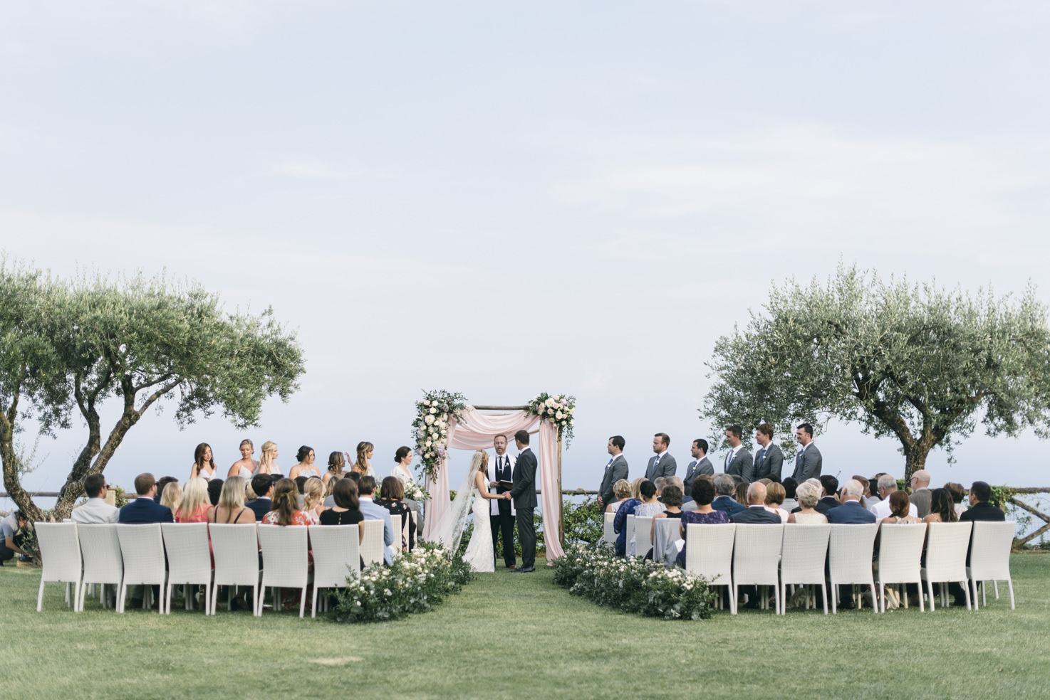 Symbolic wedding at Villa Cimbrone