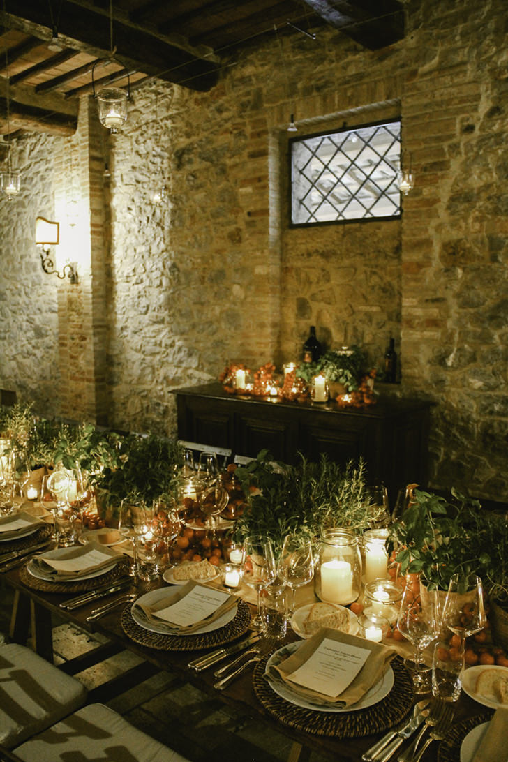 Welcome dinner in the wine cellar