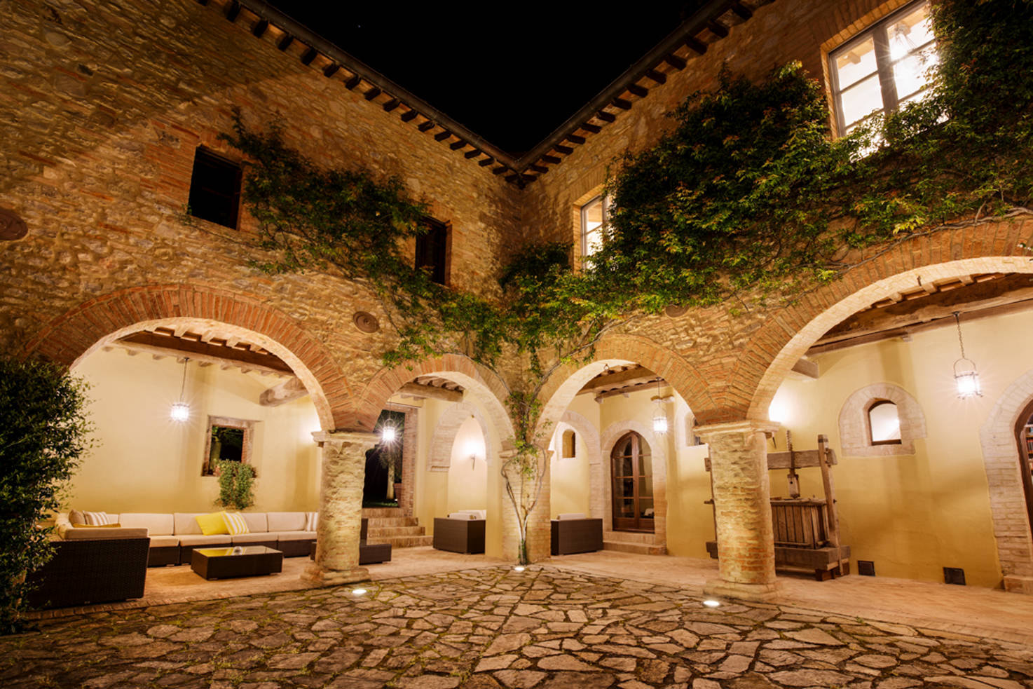 Courtyard of Borgo Finocchieto
