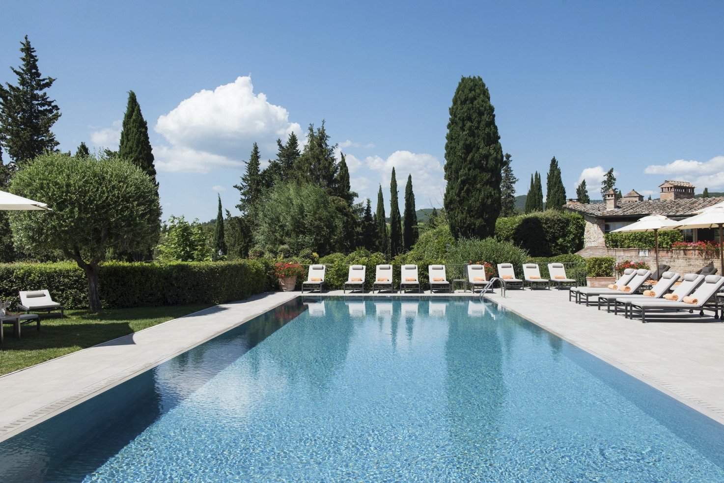 Garden pool at Borgo San Felice