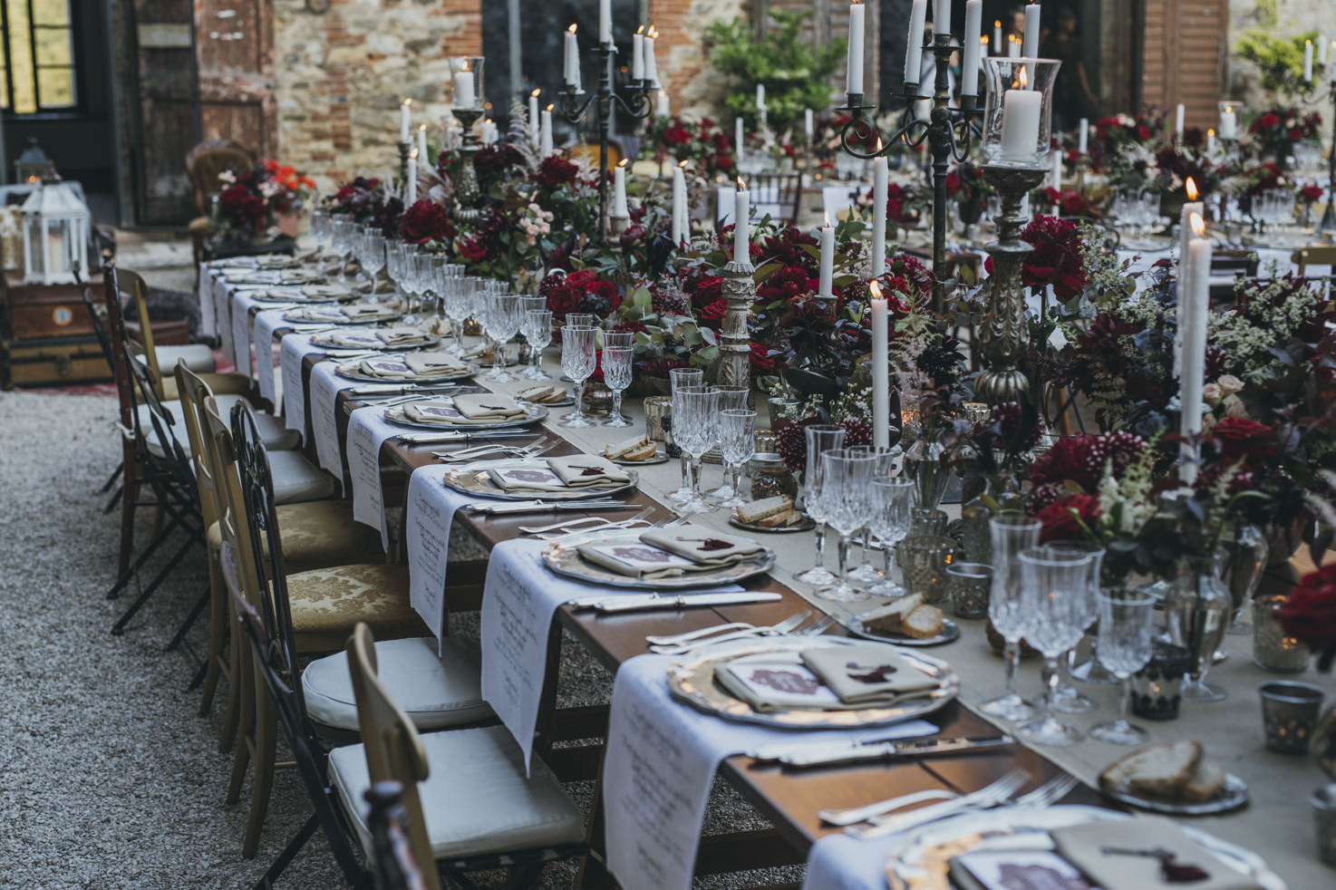 Wedding reception in a Tuscan castle