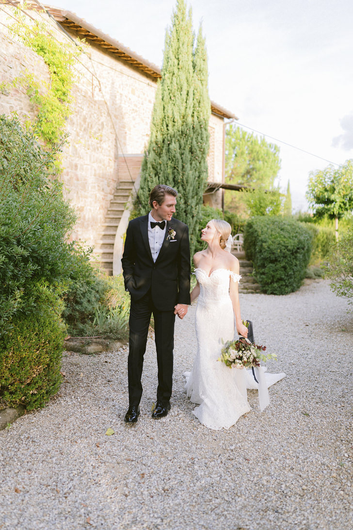 Bridal couple at Borgo Petrognano