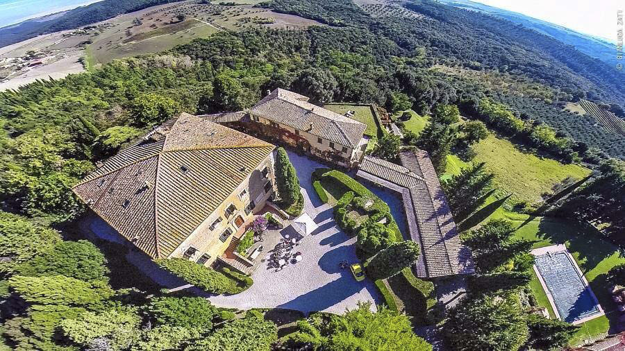 Drone view of Villa di Ulignano