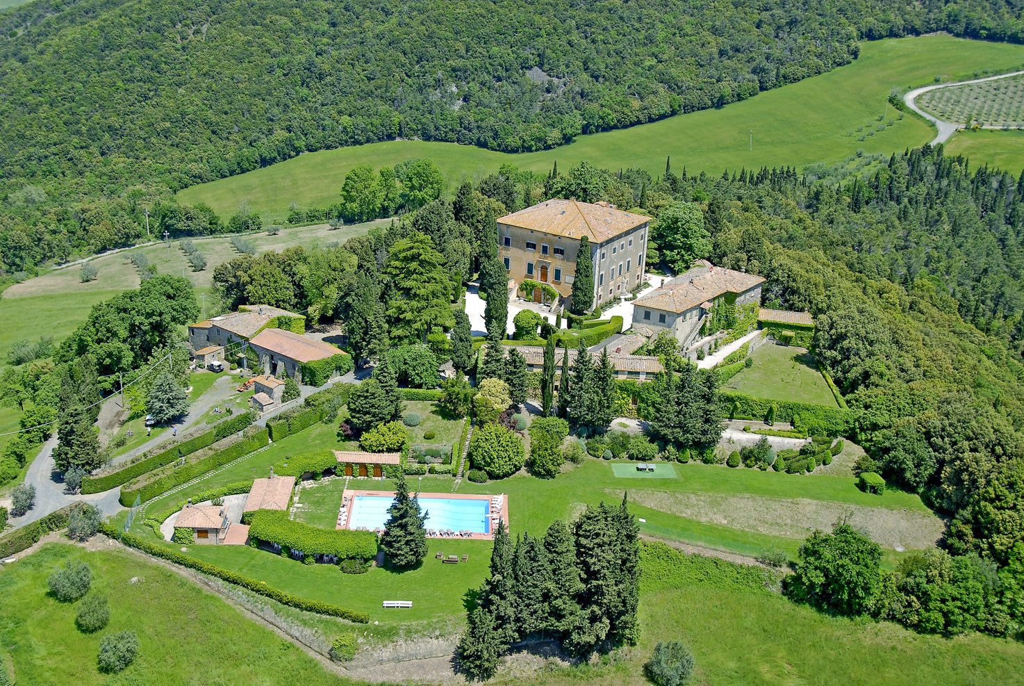 Aerial view of Villa di Ulignano