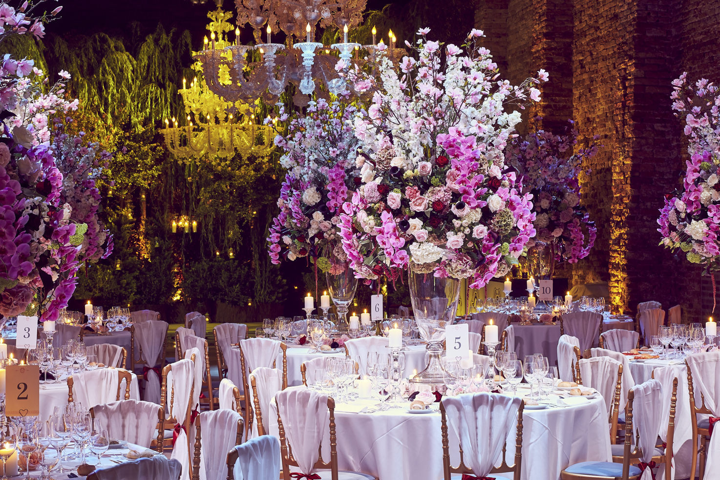 Tables for wedding reception