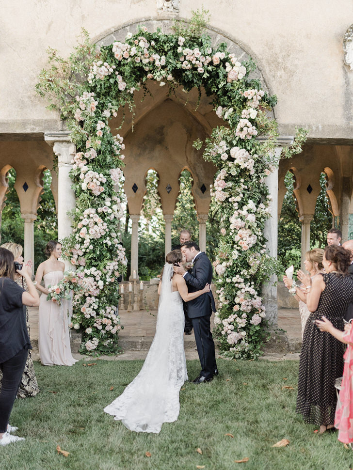 Symbolic wedding ceremony at Villa Cimbrone