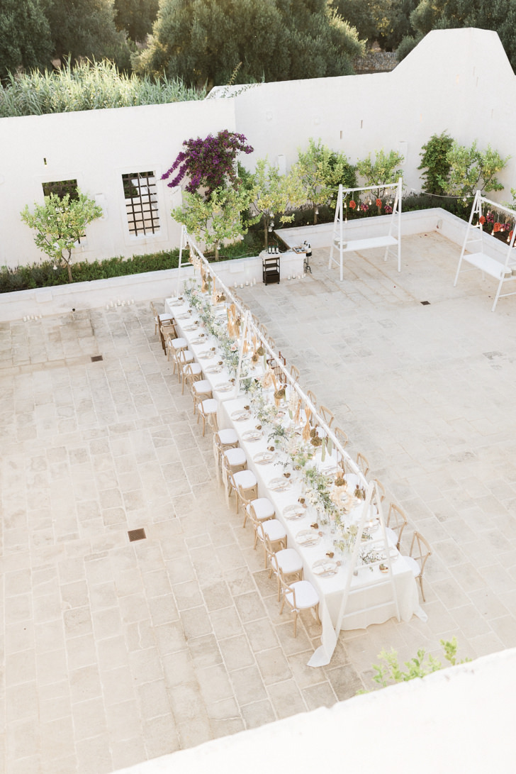 Long table for wedding banquet