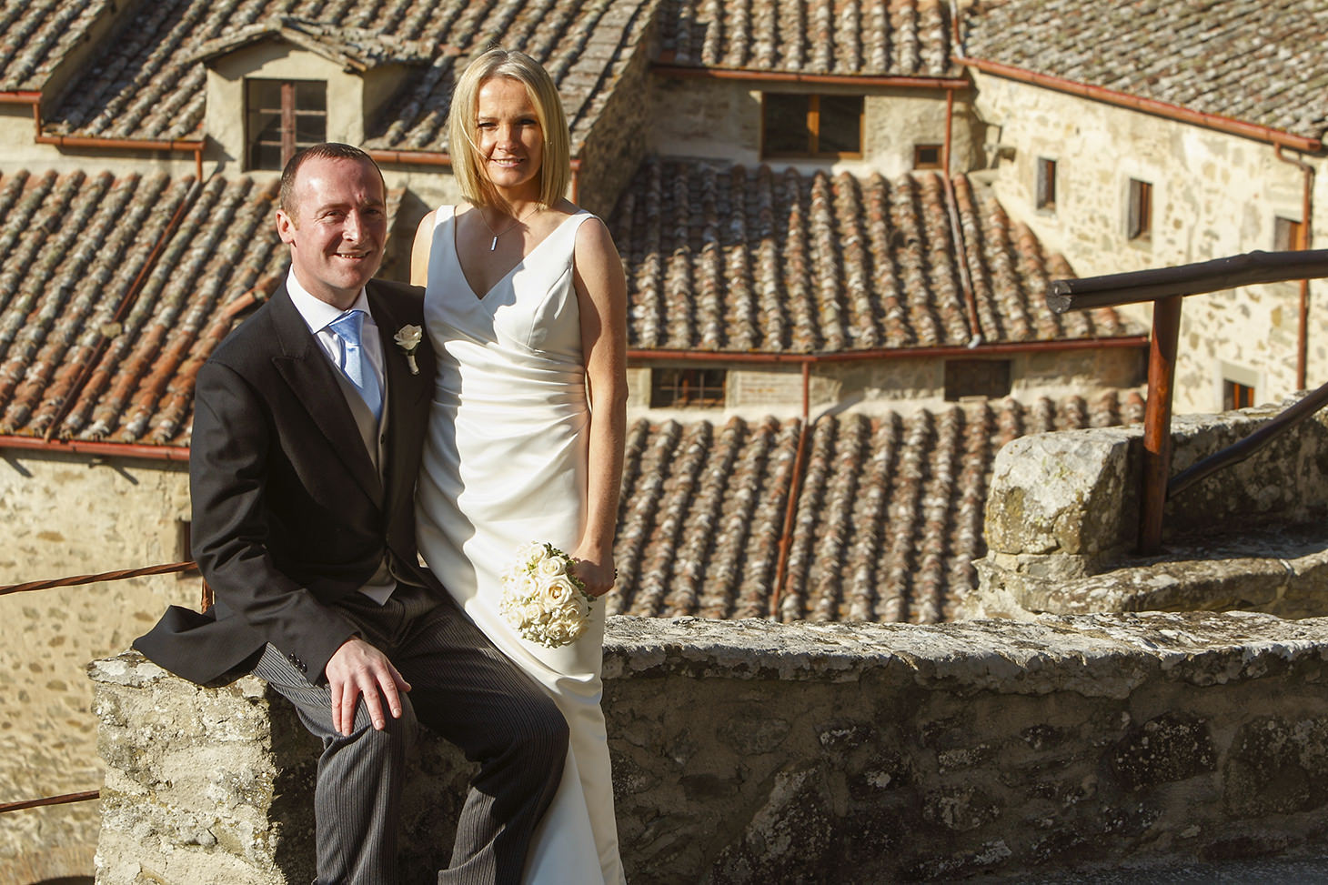 <p>William and Siobhan, Catholic wedding in Cortona</p>