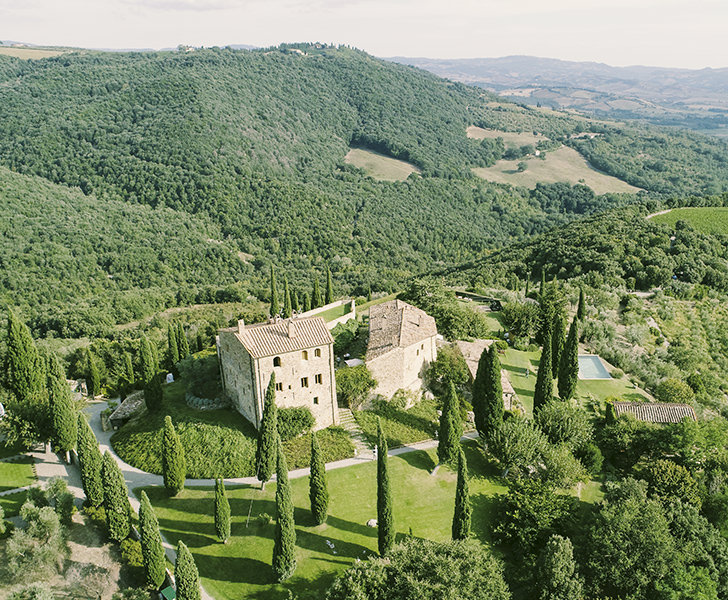 Vicarello medieval castle in Tuscany
