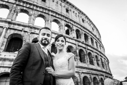 Adriana and Hector getting married in Rome