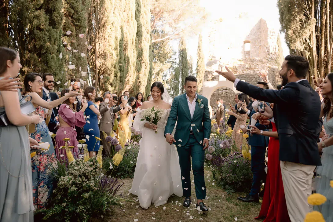 Celebrations in the gardens of Castiglion del Bosco