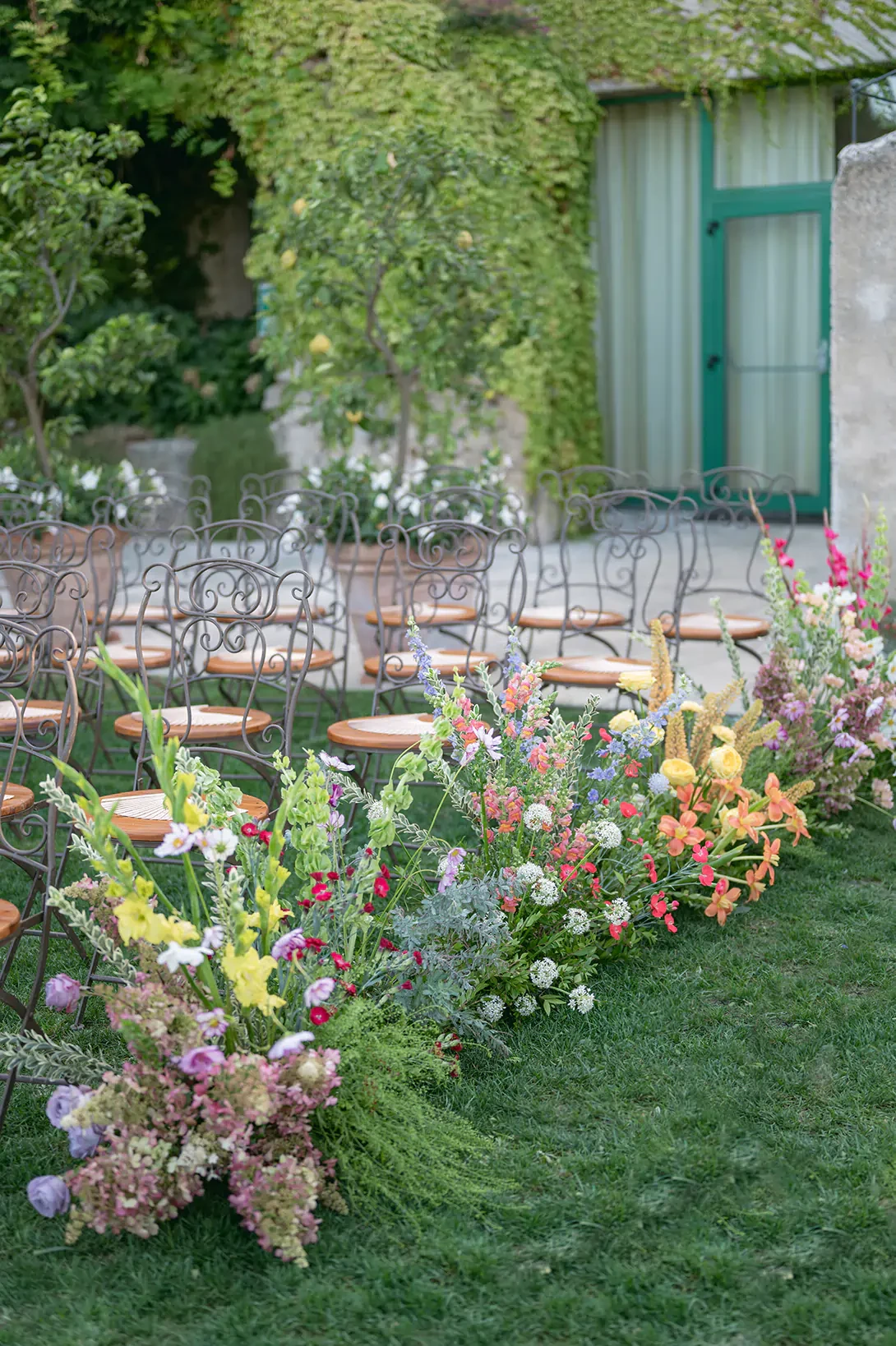 Flower arch for garden ceremony
